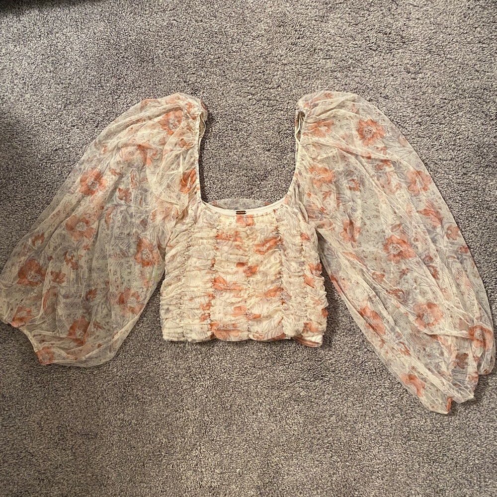 Free People Square Neck Blouse